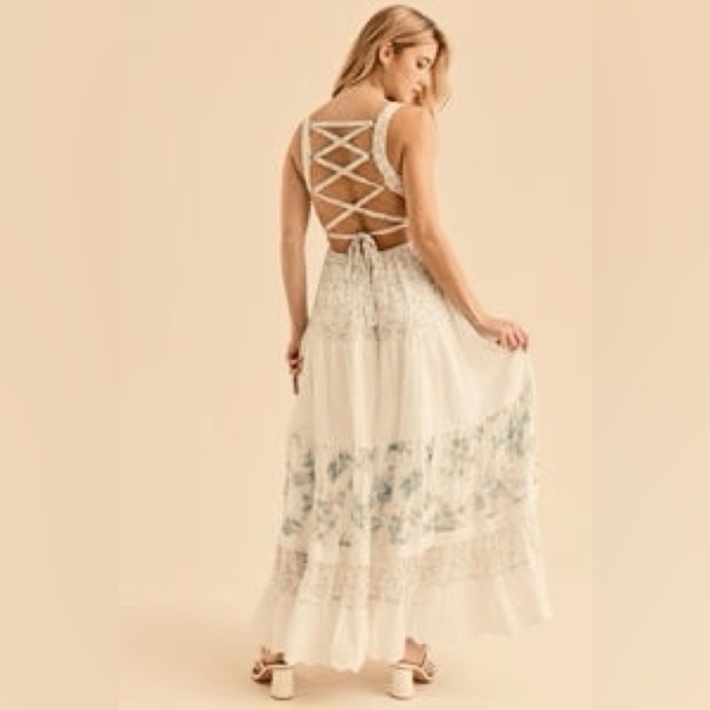 NWT Altar’d State Adalynne Sleeveless Floral Maxi Dress - Picture 3 of 6